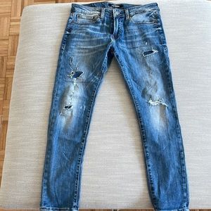 Express hyper denim mid wash